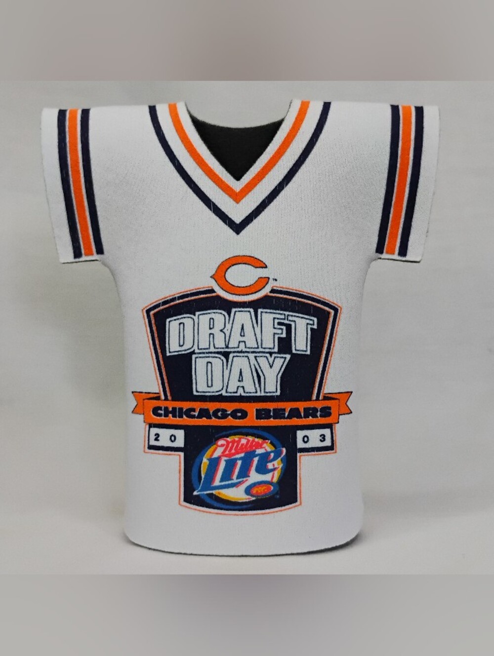 Vintage Chicago Bears Draft Day 2003 Miller Lite Beer Bottle Jersey Koozie NFL